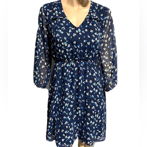 Collective Concepts Stitch Fix Jolanda Dress Size XS Ruffle Detail Navy - Picture 1 of 4